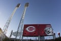 Giant stadium lights at the Great American Ball Park in Cincinnati Ohio