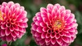 A Picture Of A Thoughtfully Introspective Picture Of Two Pink Flowers AI Generative
