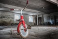 Picture of three wheel bicycle in the abandoned place