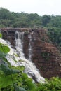 Tirathgarh waterfall in Rainy Weather  from top Royalty Free Stock Photo