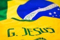 Brazilian flag with Gabriel Jesus t-shirt