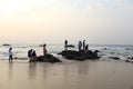 Tourists Enjoying Near Rk Beach ,Vishakhapatnam