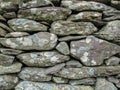 Traditional granite dry stone wall Royalty Free Stock Photo