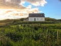 Traditional Irish Cottage at dusk Royalty Free Stock Photo