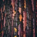 Picture Tree bark texture in autumn, seasonal background, nature close up photo Royalty Free Stock Photo