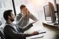 Picture of two businessmen having problems in office Royalty Free Stock Photo