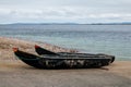 Two wooden Currach boats Royalty Free Stock Photo