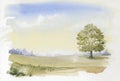 Picture of typical English Countryside Watercolour