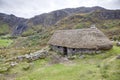 Picture of typical Irish landscape with medieval stone house Royalty Free Stock Photo