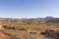 Picture of the unique landscape of the Tiras Mountains on the edge of the Namib Desert in Namibia Royalty Free Stock Photo