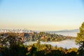 A picture of Vancouver city sight on a misty autumn morning. Royalty Free Stock Photo