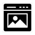 Picture vector glyph flat icon Royalty Free Stock Photo