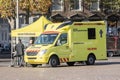 MAASTRICHT, NETHERLANDS - NOVEMBER 10, 2022: Bijbelbus, or Bible Bus, a communication operation of the evangelist organization