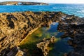 View at Laie Point on Oahu, Hawaii Royalty Free Stock Photo