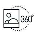 360 picture view virtual tour image linear style icon design