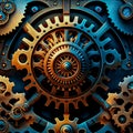 Vintage cogs gears banner background wallpaper