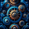 Vintage cogs gears banner background wallpaper