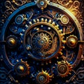 Vintage cogs gears banner background wallpaper