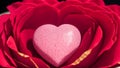 A Picture Of A Visually Mesmerizing Heart In A Rose AI Generative