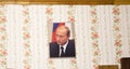 The picture of vladimir putin in local family,suzdal,russian federation