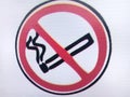 This picture is a warning sign are prohibited from smoking in the area