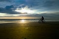 Canggu, Indonesia - January 8, 2018 : Tourist and local people going to Canggu beach in Bali, Indonesia.