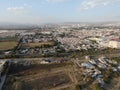 Aerial view of the outsides of the city