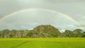 beautiful rainbow in karts Royalty Free Stock Photo