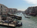 Rialto Bridge view Grand Canal Venice summer Italy