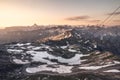 Sunrise at the summit of the Nebelhorn Royalty Free Stock Photo