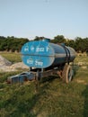 A picture of water tanker with blur background