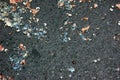 Picture of watter drops on the petroleum surface. Royalty Free Stock Photo