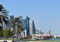 Picture of Westbay a beautiful alignement of unique skyscrapers, one of the most famous destinations in Qatar.