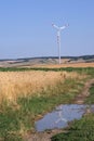 Wind mill farm in agricultural land