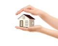 Picture of woman's hands holding a house Royalty Free Stock Photo