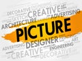 PICTURE word cloud Royalty Free Stock Photo