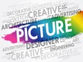 PICTURE word cloud, creative concept Royalty Free Stock Photo