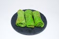 Famous "kuih ketayap" or dadar gulung Royalty Free Stock Photo