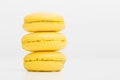 Picture of yeallow macaroons Royalty Free Stock Photo
