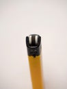 Picture of yellow lighter isolated Royalty Free Stock Photo