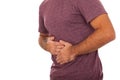 Young adult with abdominal pain Royalty Free Stock Photo