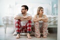 Picture of young couple having relationship problems