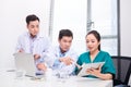 Picture of young team or group of doctors working Royalty Free Stock Photo