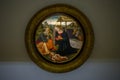 Adoration of the Child by Domenico Ghirlandaio in The Pinacota Ambrosiana, Ambrosian art gallery in Milan, Italy Royalty Free Stock Photo