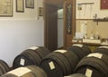 Aging barrels for production of Denomination of Controlled Origin balsamic vinegar at Acetaia Dei Bago in Modena, Italy. Royalty Free Stock Photo