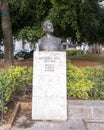 Alfredo Keil bust in Praca da Alegria in Lisbon, Portugal.