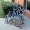 `The Alphabet Chair` by sculptor Sarah Peters at the Fort Worth Museum School in Texas.
