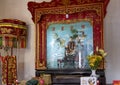 Chinese altar, Cantonese Assembly Hall in Hoi An. Royalty Free Stock Photo