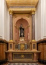 Altarpiece with superb statue of Saint Teresa of Avila presiding over the Chapel of Saint Teresa in the Cathedral of Cordoba.