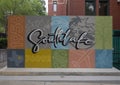 Selfie spot for the City of Southlake, Texas. Royalty Free Stock Photo